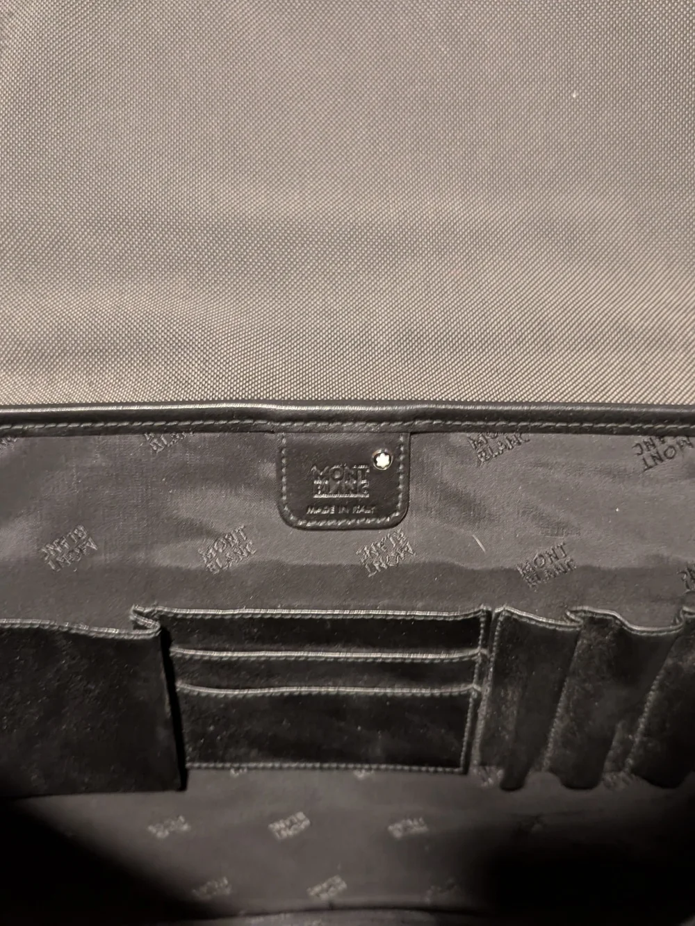Montblanc Black Canvas & Leather Briefcase - Professional Men’s Bag